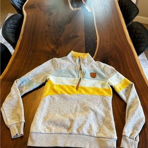Wanakome Gray, Mustard & Blue Quarter-Zip Sweatshirt